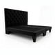 thumbnail image 1 of CAMA KING CAPITONE BASE DIVIDIDA NEGRO EN FELPA, 1 of 4