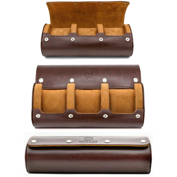 Estuche de Viaje para Relojes M Mirage Luxury en Cuero Vegano con 3 Compartimentos