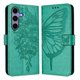 thumbnail image 2 of Funda cartera mariposa para Samsung Galaxy S24 con soporte y ranuras para tarjetas Verde, 2 of 5