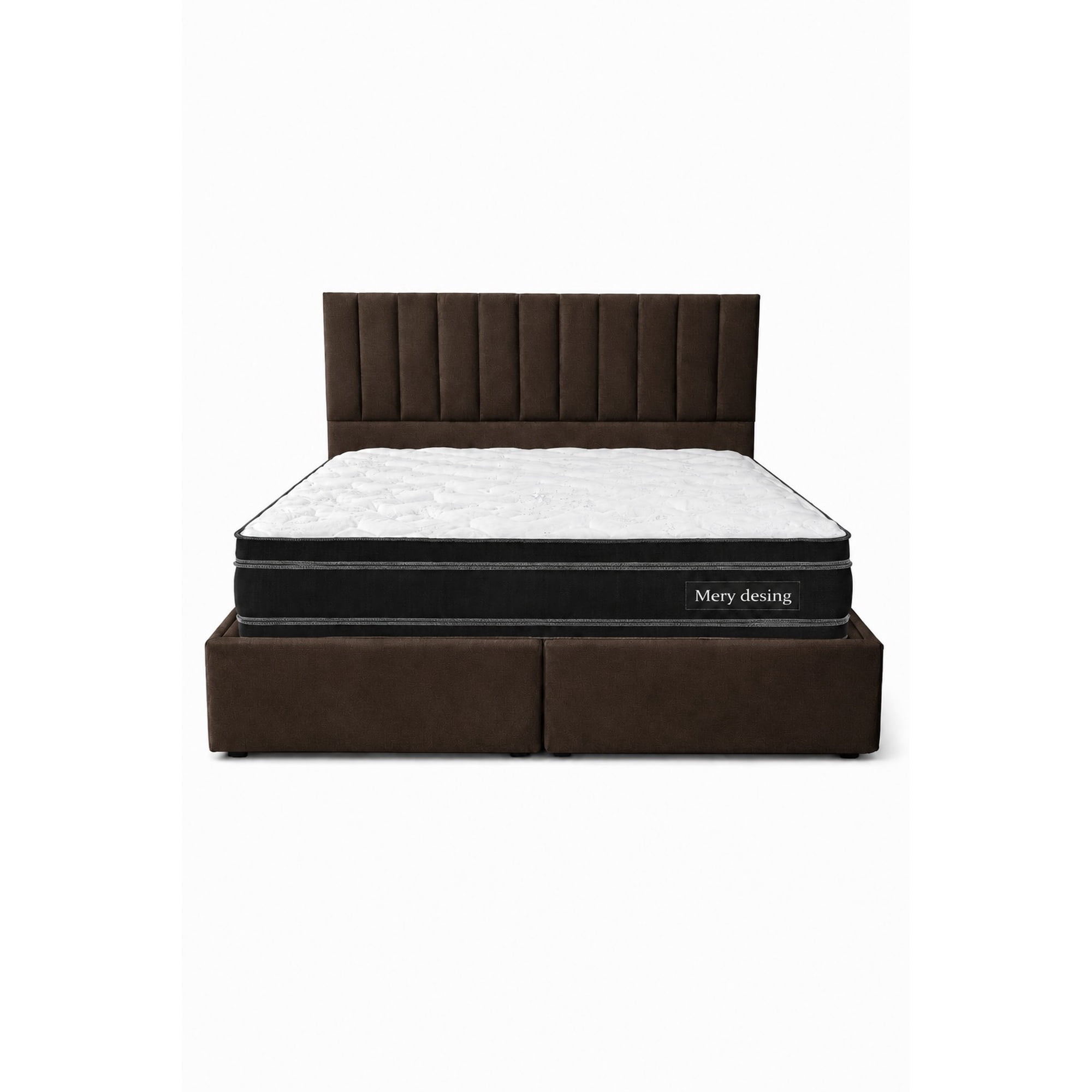 Ethan Desing - Cama Funcional Baúl 2 Plazas + Colchón Mery Desing + Respaldo Turin