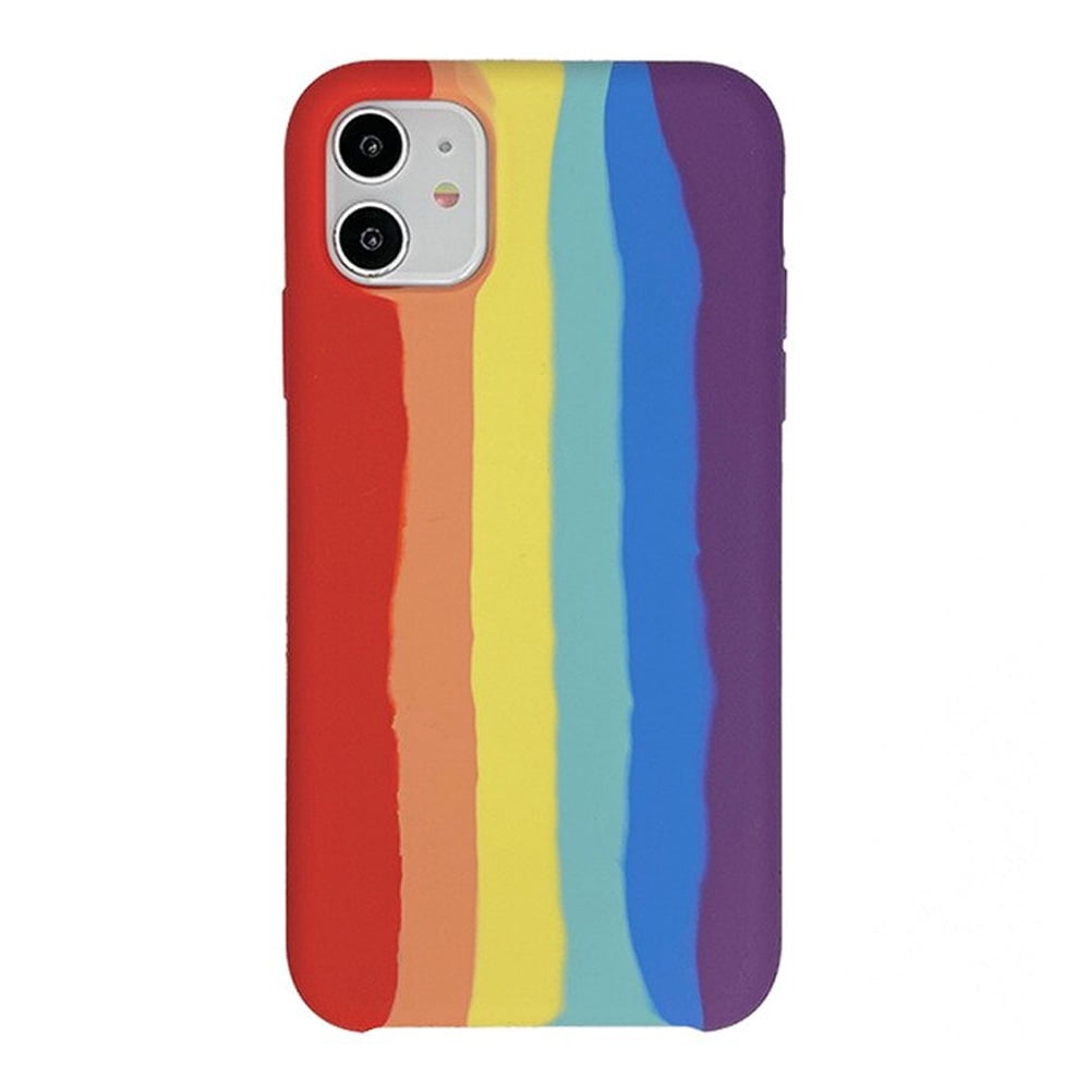 Genérico - Carcasa Silicona Para Iphone 11 Arcoiris Rojo