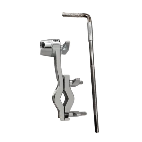 Magideal - Abrazadera Para Cencerro Soporte De Montaje Para Percusión De Cencerro Con Varilla En L Soporte De Metal Para Cencerro Para Baterista De Instrumentos