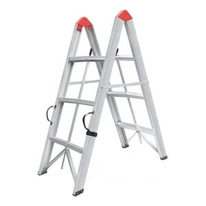 Genérico - Escalera Plegable Aluminio 3 Escalones Tipo Tijera 150Kg