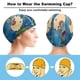 thumbnail image 3 of Piña y Pony Gorro de Natación de Licra, Gorro de Baño de Tela Cómoda, Gorro Elástico Antideslizante para Hombres, Mujeres y Niños, 3 of 6