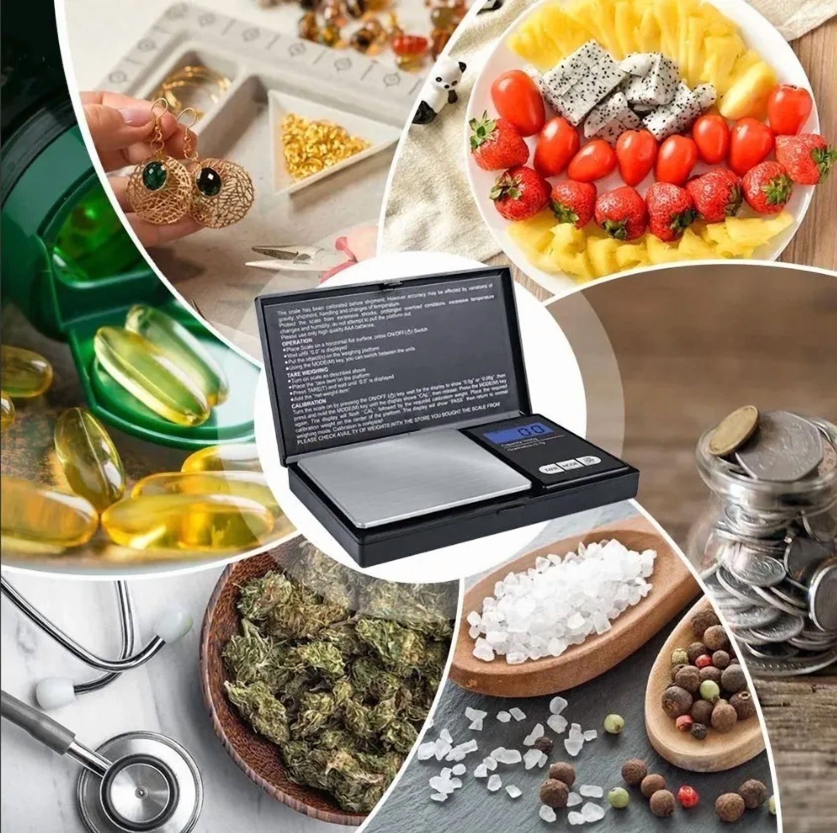 Genérico - Báscula Digital Joyería 1000G X 0.1 Color Plata