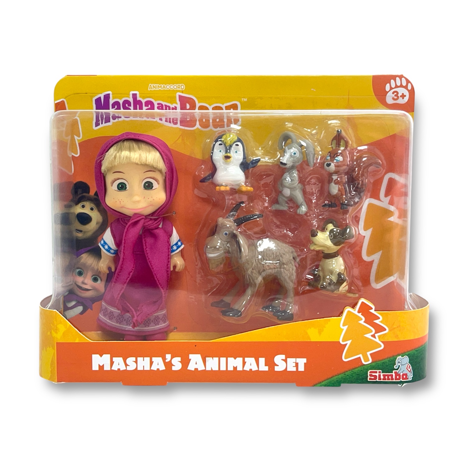 Toyng - Juguete Set Animales Masha 6 Figuras - Masha Y El Oso