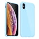 thumbnail image 1 of Funda de silicona Svanove para iPhone X/XS 5.8 pulgadas, color azul claro, 1 of 1