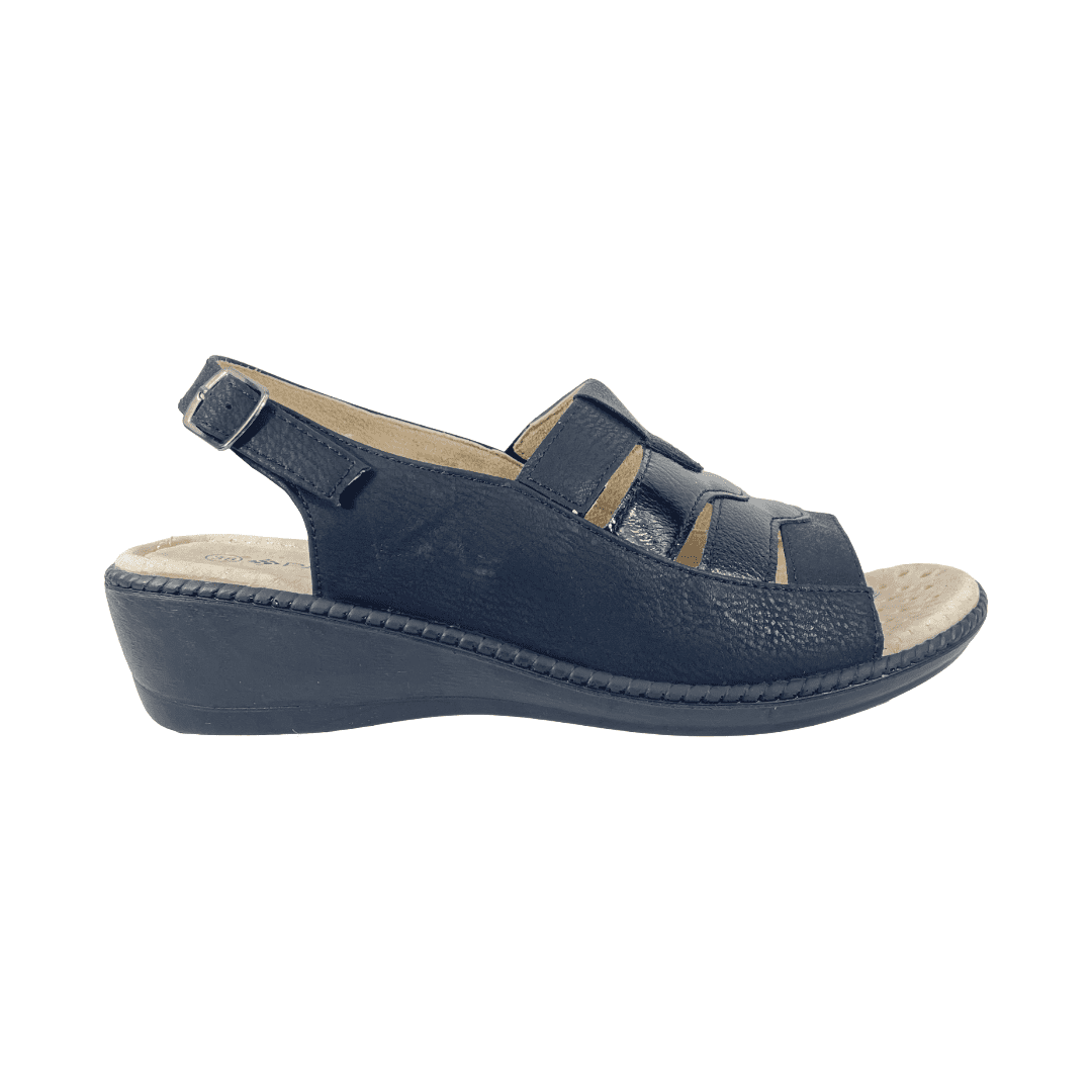 Sandalias Passer Negro Mujer | 019-02 - Talla 36