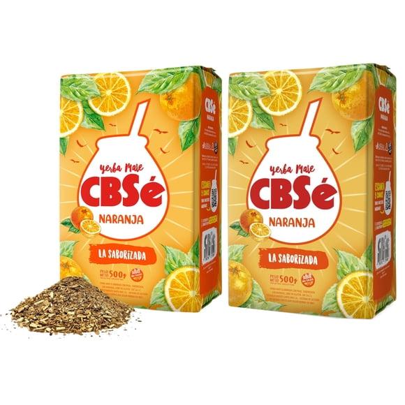Yerba Mate CBSé Naranja 1 kg Hoja Suelta (Pack de 2)