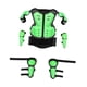 thumbnail image 2 of Armadura De Motocicleta Para Niños Con Rodillera, Codo, Brazo, Almohadilla De Protección Para Hombros Para Esquiar, Verde, 2 of 5