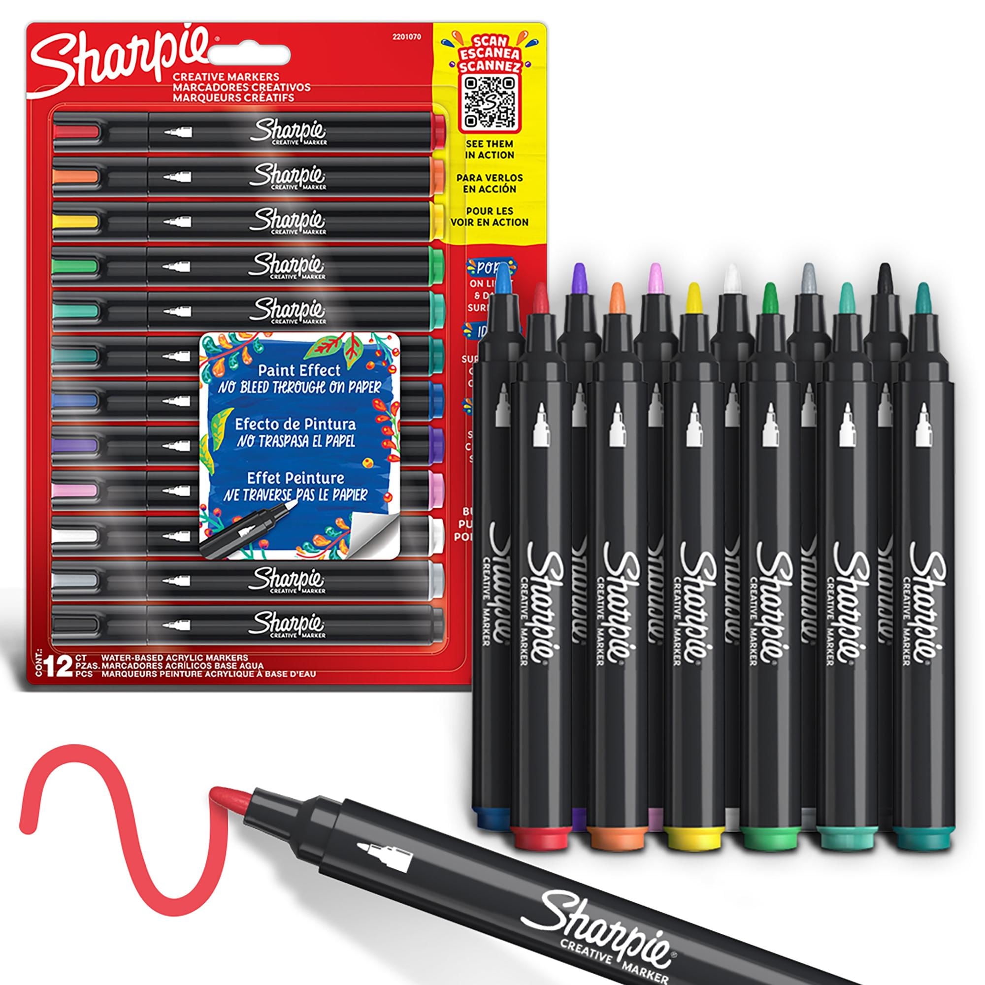 Marcador Sharpie Acrylic Punta Bala X12