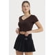thumbnail image 2 of Polera Mujer Rib Abotonada Café Oscuro, 2 of 4