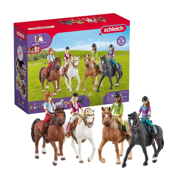 Playset Schleich Horse Club Ride Out con 4 jinetes para niñas mayores de 5 años