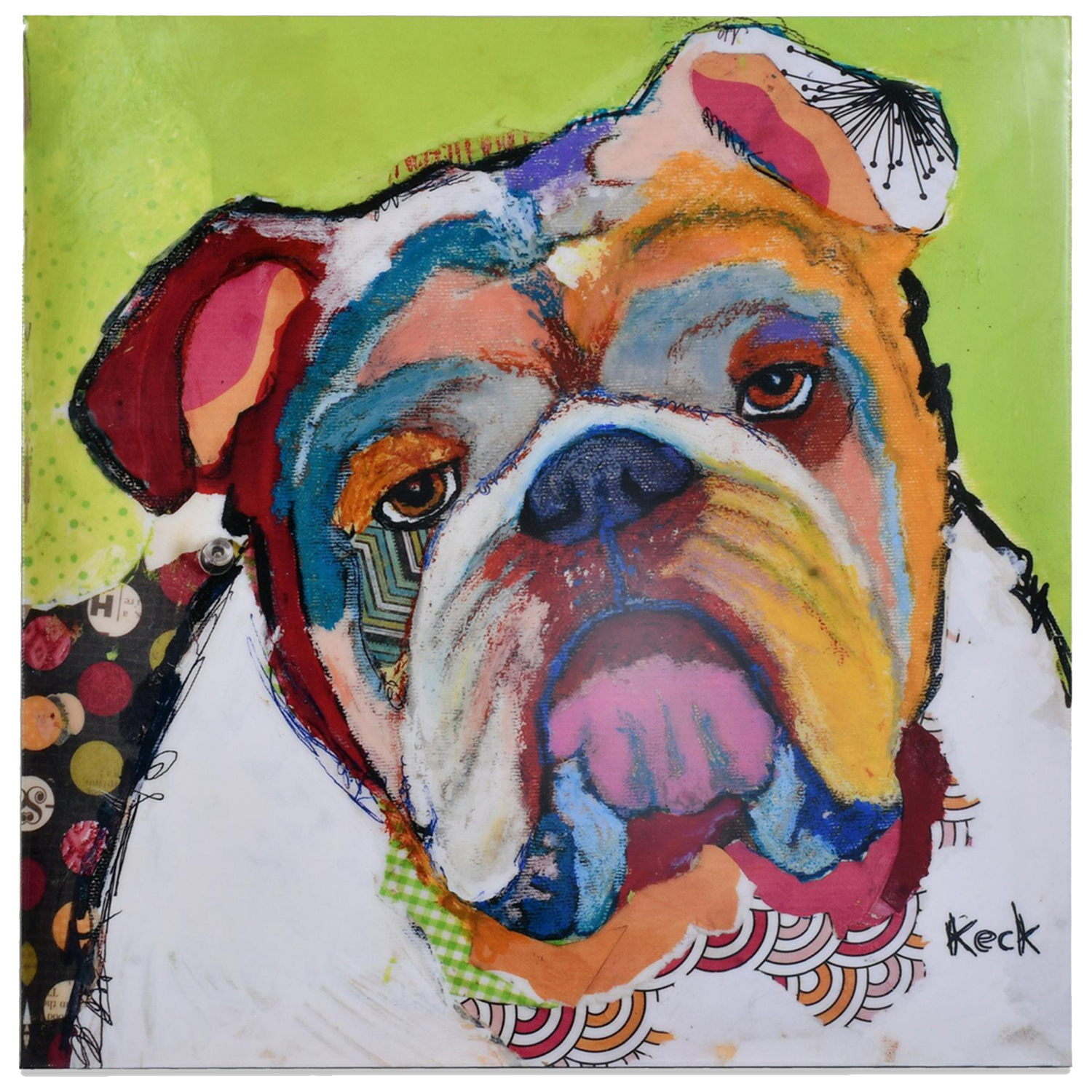 Mallorca - Cuadro Decorativo Bulldog