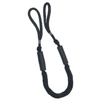 Ioensy - Cuerda De Muelle Elástica Para Barco, Cuerda De Muelle Para Barco, Se Extiende Hasta 5,5 Pies, Color Negro