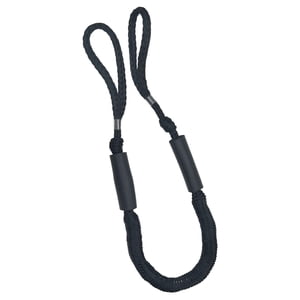 Ioensy - Cuerda De Muelle Elástica Para Barco, Cuerda De Muelle Para Barco, Se Extiende Hasta 5,5 Pies, Color Negro