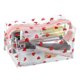 thumbnail image 4 of 1 Pc Bolsa de Maquillaje Transparente con Corazón Portátil para Mujeres para Vacaciones y Viajes de Negocios Roja, 4 of 4