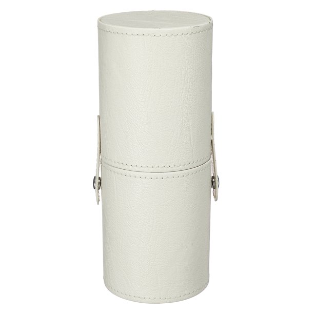 Uxcell 7.87" Soporte Portátil para Brochas de Maquillaje con Correa, Estuche de Viaje para Brochas Cosméticas para Mujeres, Brochas de Maquillaje, Lápices, Cepillo de Dientes, Crema de Manos, Blanco