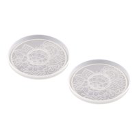 Magideal - 2 De Resina Para Posavasos De Flores, De Posavasos De Silicona Para Fundición De Resina, Manualidades, Alfombrillas Para Tazas, Platos