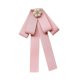 thumbnail image 4 of Broche De Lazo De Cinta, Pajarita Preatada, Corbata De Moda Para Camisa, Uniforme De Estudiante, Rosa, 4 of 5