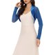 thumbnail image 4 of INSPIRE CHIC Chaquetas de Satén para Mujer de Halloween para Vestido de Noche Chaqueta de Malla Abierta Elegante Bolero de Boda XL Azul Real, 4 of 6