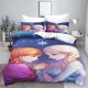 thumbnail image 1 of Frozen Elsa Anime Comforter Set Bedding King Size Printing Soft Home Textile Polyester 3D Digital Printing Bedroom Set Bed Sheets, 1 of 5