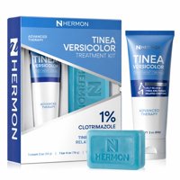 Hermon - Kit De Tratamiento Para Tiña Versicolor, Crema Con Hierbas, 60 Ml Y Jabón, 120 G