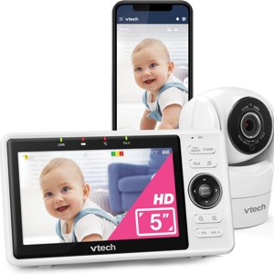 Monitor Wifi Inteligente Para Bebés Vtech Vm901 Con Cámara De 1080P Y 5 Pulgadas