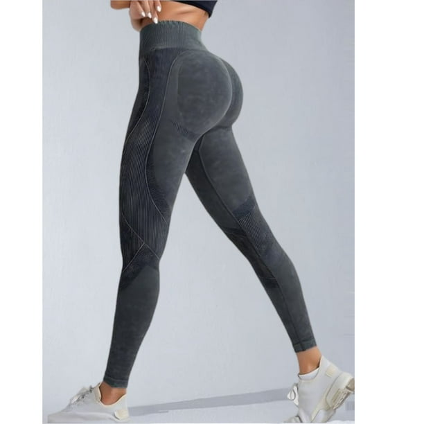 Calza Mujer Gym Fitness Deportiva Tiro Alto Levanta Cola 9001