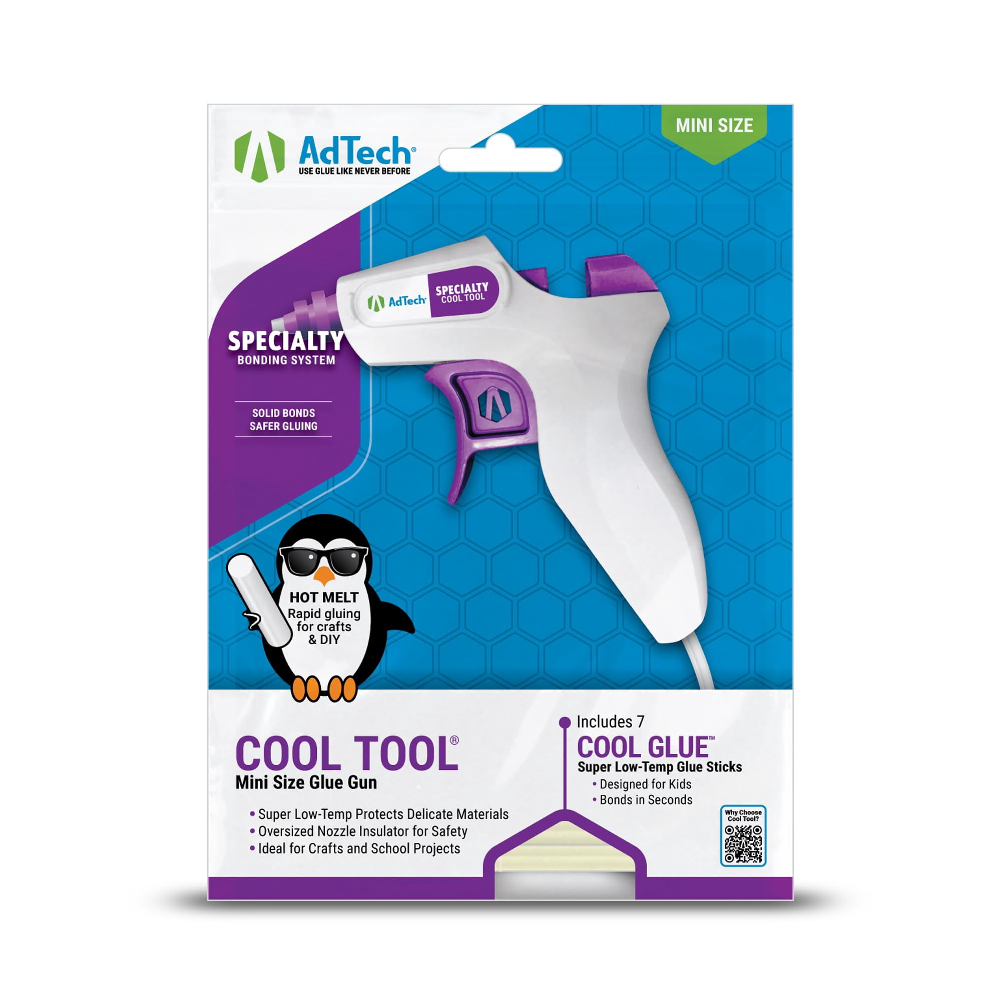 Kit De Herramientas Adtech Cool Tool Kit Con Pistola De Pegamento A Baja Temperatura, Color Blanco