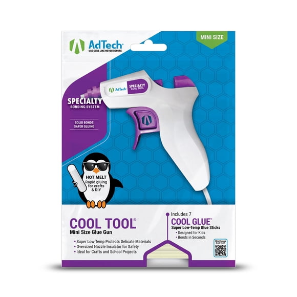 Kit de herramientas AdTech Cool Tool Kit con pistola de pegamento a baja temperatura, color blanco