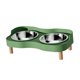 thumbnail image 2 of Comederos Elevados Para Gatos Con 2 Cuencos De Acero Inoxidable Para Cachorros Y Animales Peque?os, Color Verde, 2 of 5