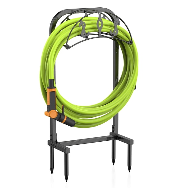 Soporte para Manguera de Jardín WiwiIron de Alta Resistencia con Capacidad para 150 pies
