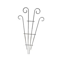 Magideal - Enrejado Para Plantas, Marco Para Trepar Plantas, Enrejado De Jardín De Metal Resistente, Versátil Y Resistente A La Intemperie Para Patio Trasero, Pa Negro