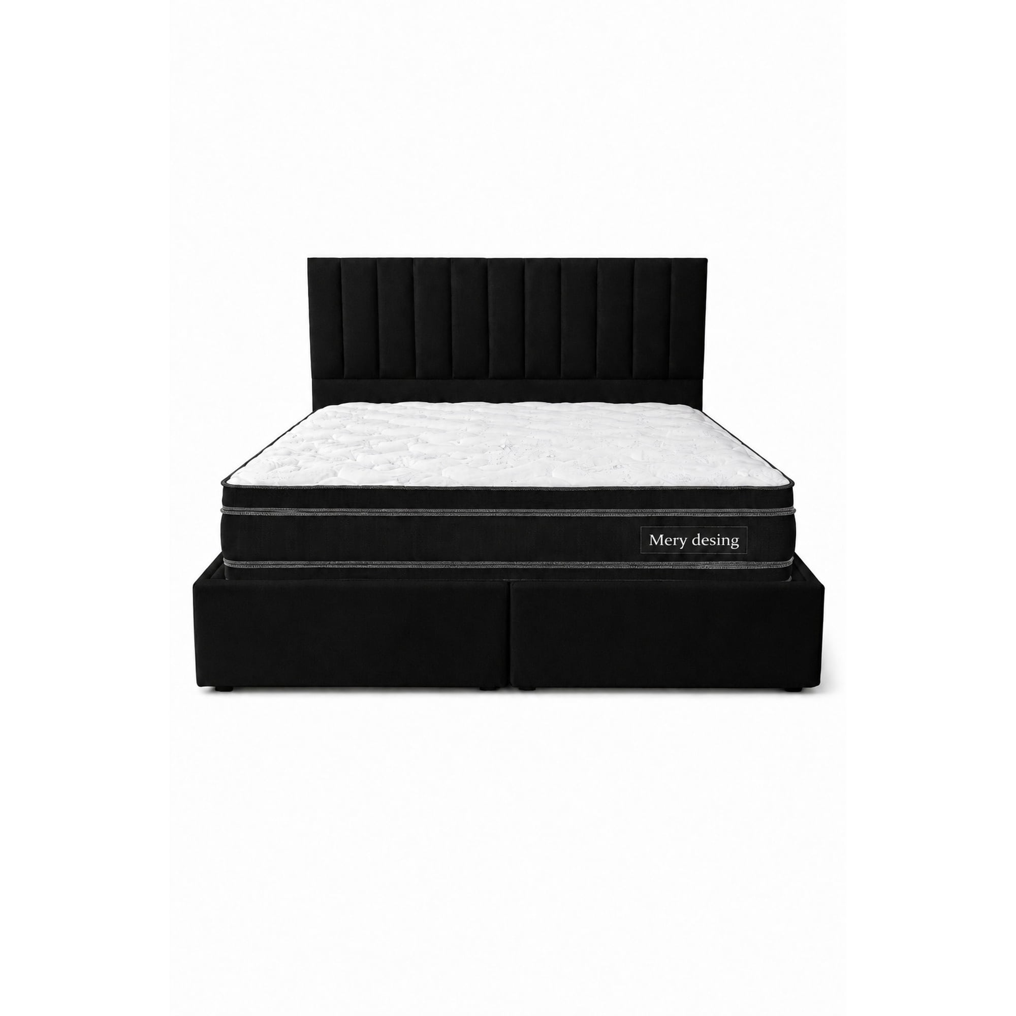 Ethan Desing - Cama Funcional Baúl 2 Plazas + Colchón Mery Desing + Respaldo Turin