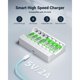 thumbnail image 2 of Cargador EBL 8 Bahías AA AAA USB-C Carga Rápida 2H, 2 of 3