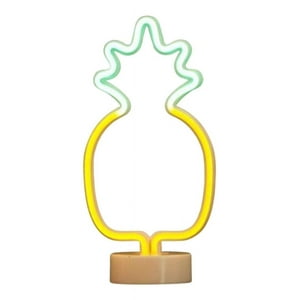 Fliperex - Lampara Neón Led Piña Decoración Todo Ambiente Hogar Blanco