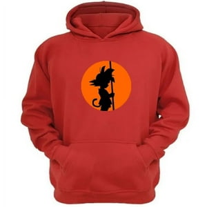 Genérico - Polerón Canguro Dragon Ball Rojo Talla Xs Unisex