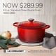 thumbnail image 2 of Horno redondo profundo esmaltado de hierro fundido Le Creuset Signature de 6,5 qt, blanco, 2 of 5