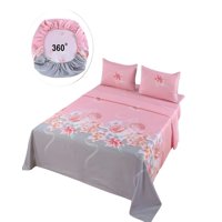 Genérico - Juego De Sabanas Casa Sol Super King Rosado