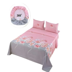 Genérico - Juego De Sabanas De Verano 1.5 Plaza Rosado