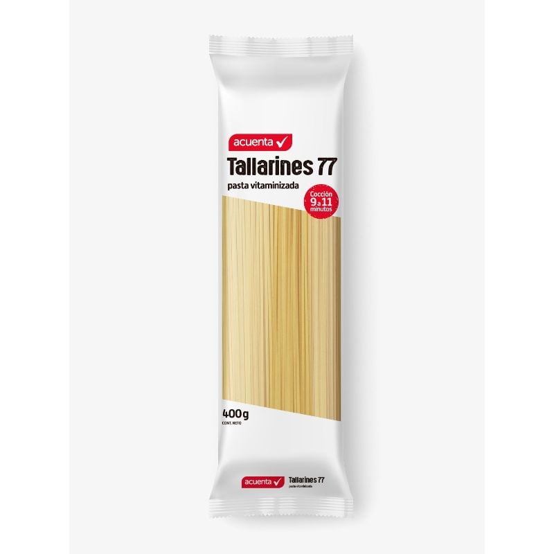 Fideo Pasta Tallarines N°77 Bolsa 400 g Acuenta