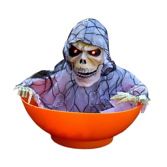 Decoraciones Eléctricas De Halloween Plato De Frutas Fantasma Tricky Yard Garden Decor StyleC