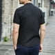 thumbnail image 4 of Camisetas, Tops, Ropa de estilo chino, Traje Tang - Camisa de Kung Fu negra de manga corta para hombre, 4 of 6
