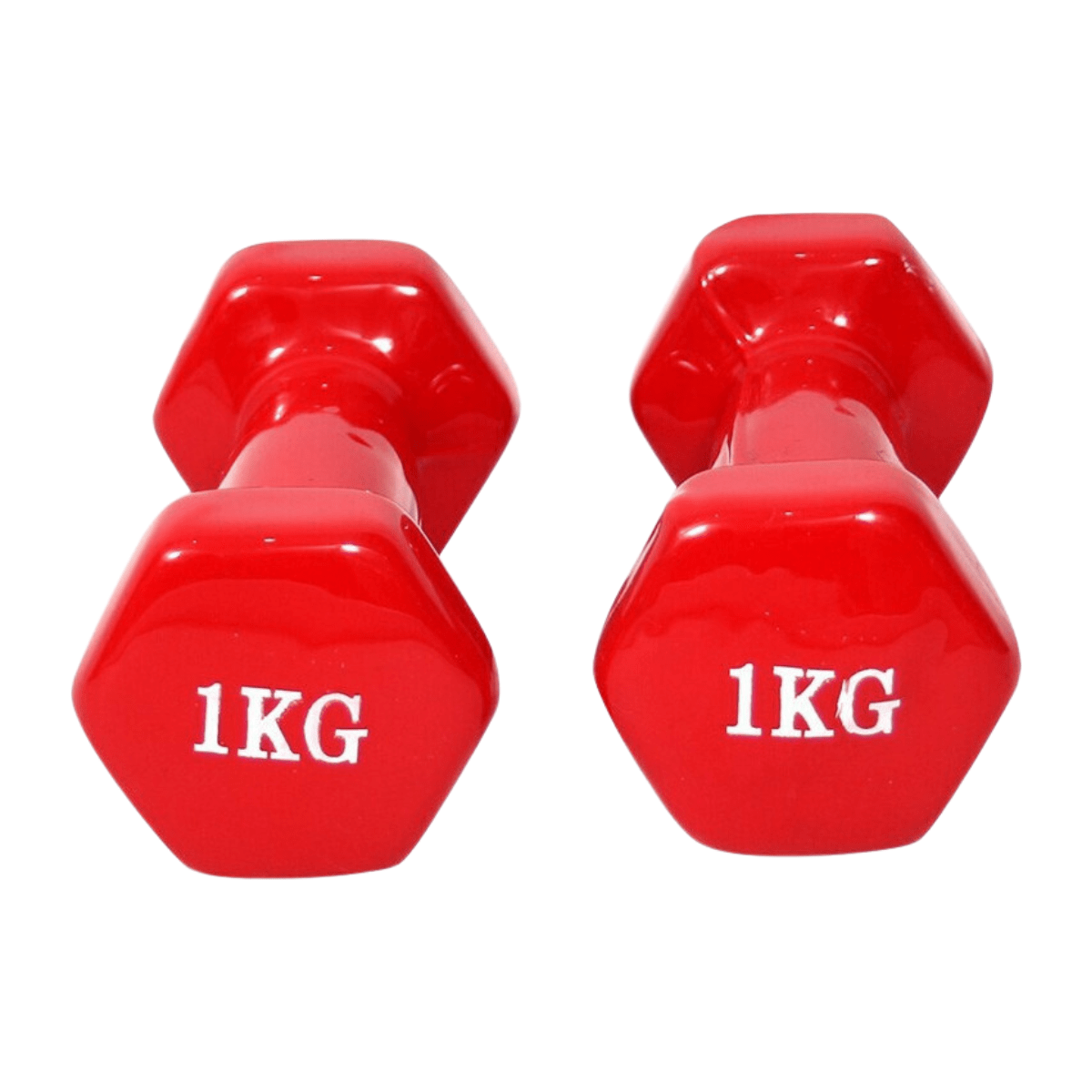 Linea Sport - Par De Mancuernas 1Kg C/U Total 2Kg Hexagonales De Vinilo