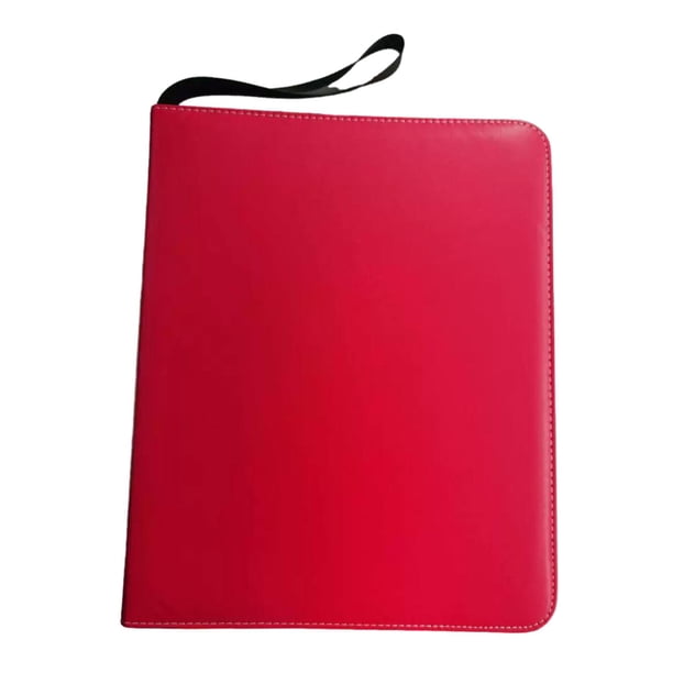 Carpeta De Transporte Para Tarjetas Coleccionables, Fundas Protectoras Para Tarjetas, Libros Portátiles, Color Rojo