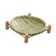 thumbnail image 2 of Bandeja De Cesta Tejida De Bambú, Bandeja De Almacenamiento Redonda Para Verduras, Mueble De Desayuno, 22 Cm, Verde, 2 of 5