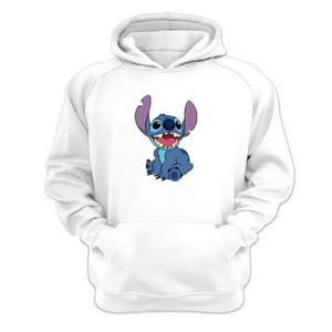 Genérico - Polerón Canguro Extraterrestre Azul Blanco Talla L Unisex