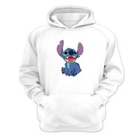 Genérico - Polerón Canguro Extraterrestre Azul Blanco Talla L Unisex