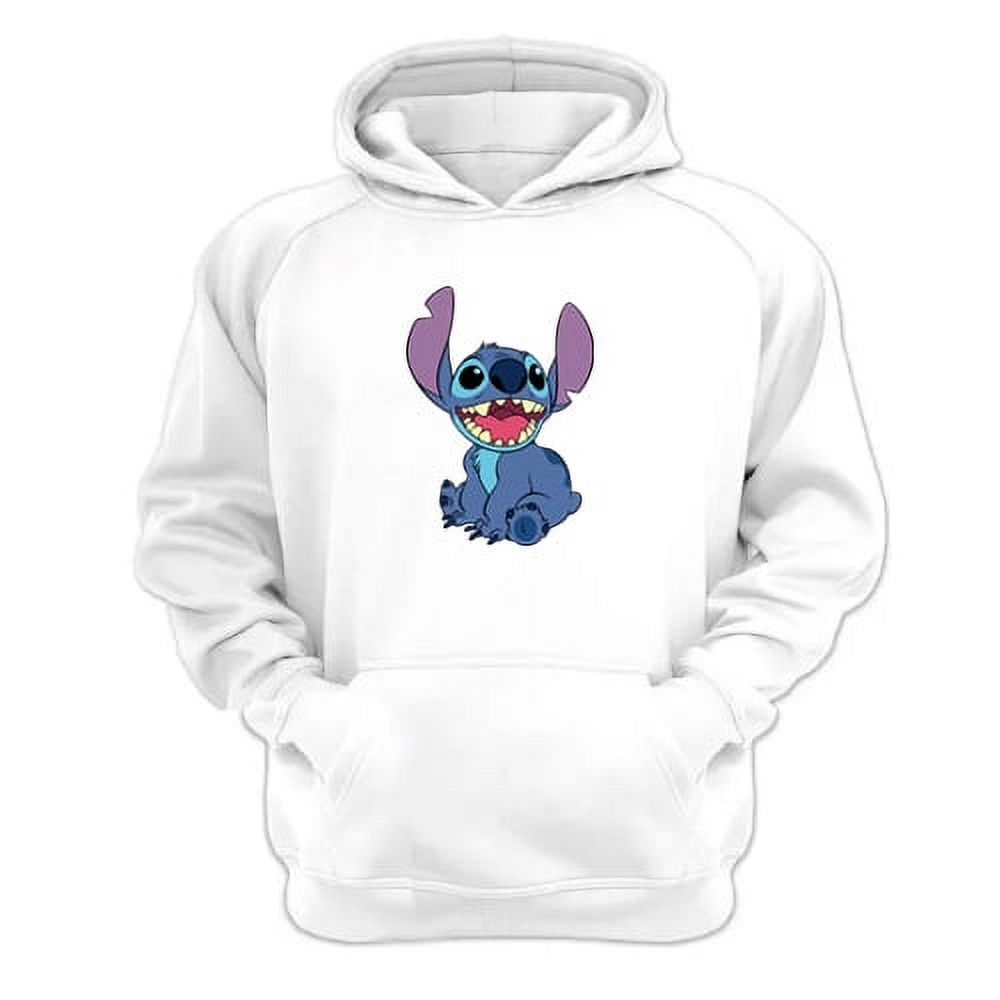 Genérico - Polerón Canguro Extraterrestre Azul Blanco Talla L Unisex